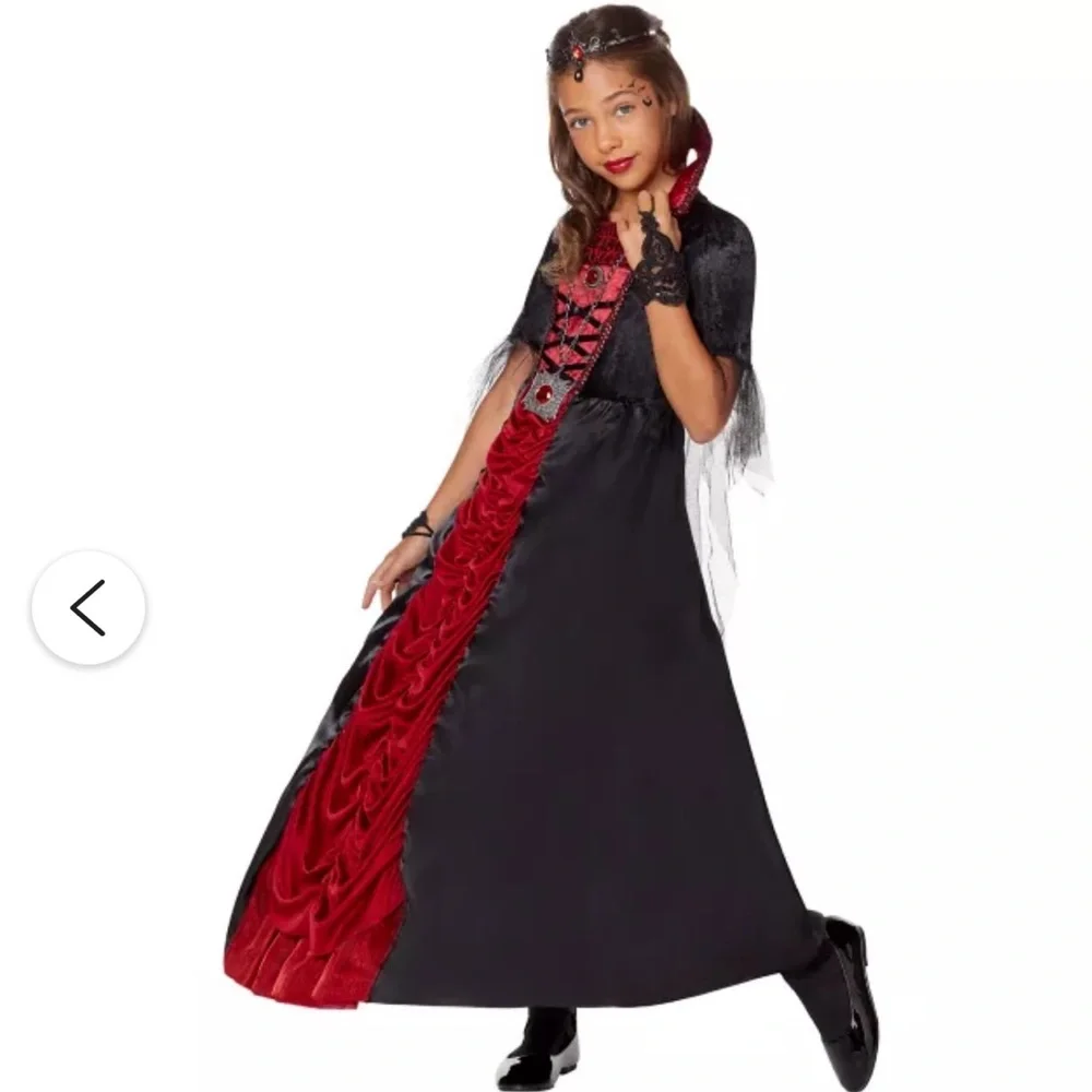Spirit Halloween Royal Vampiress Dress Costume! Girls Size Medium! EUC! - Picture 10 of 11